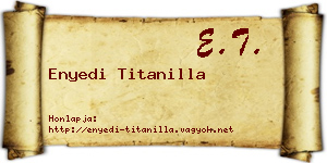 Enyedi Titanilla névjegykártya